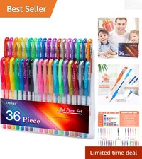 Exclusive 36 Colors Gel Pens: Glitter, Metallic Pastel for Creative Artists