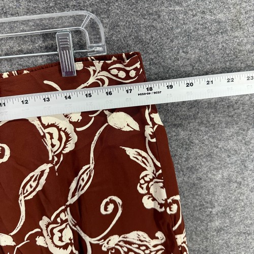 Adrian Jordan Skirt Women 18/20 Plus Brown Floral A-Line Midi Button ...