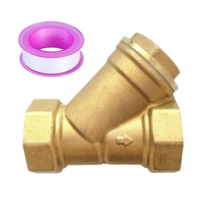 3/4 Inch Female Y-Shaped Brass Strainer Mesh Filter Valve for Water Plumbing