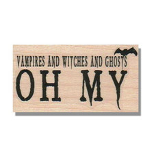 Rubber Stamp, Halloween Saying,Witch,Bat,Vampire,Spooky,Scary,Phrase,Words,Media