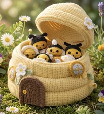 DIY Crochet Beehive Kit for Beginners Handmad...