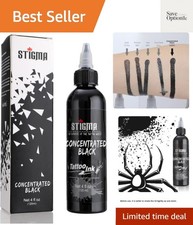Tattoo Ink Black 4 OZ 120ml Lining, Standard Tattoo Pigment Concentrated Col...