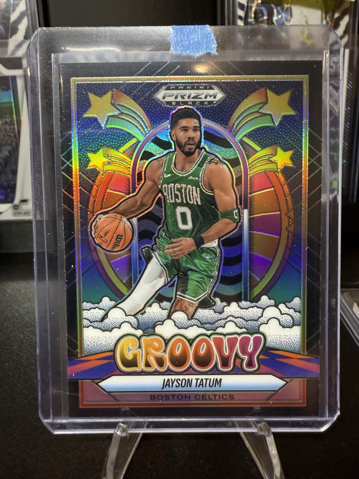 2024-2025 Panini Prizm Black Jayson Tatum Groovy #22 Case Hit Boston Celtics SSP