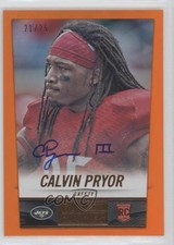 2014 Panini Playbook Hot Rookies Orange Signatures 21/25 Calvin Pryor Auto 0v1