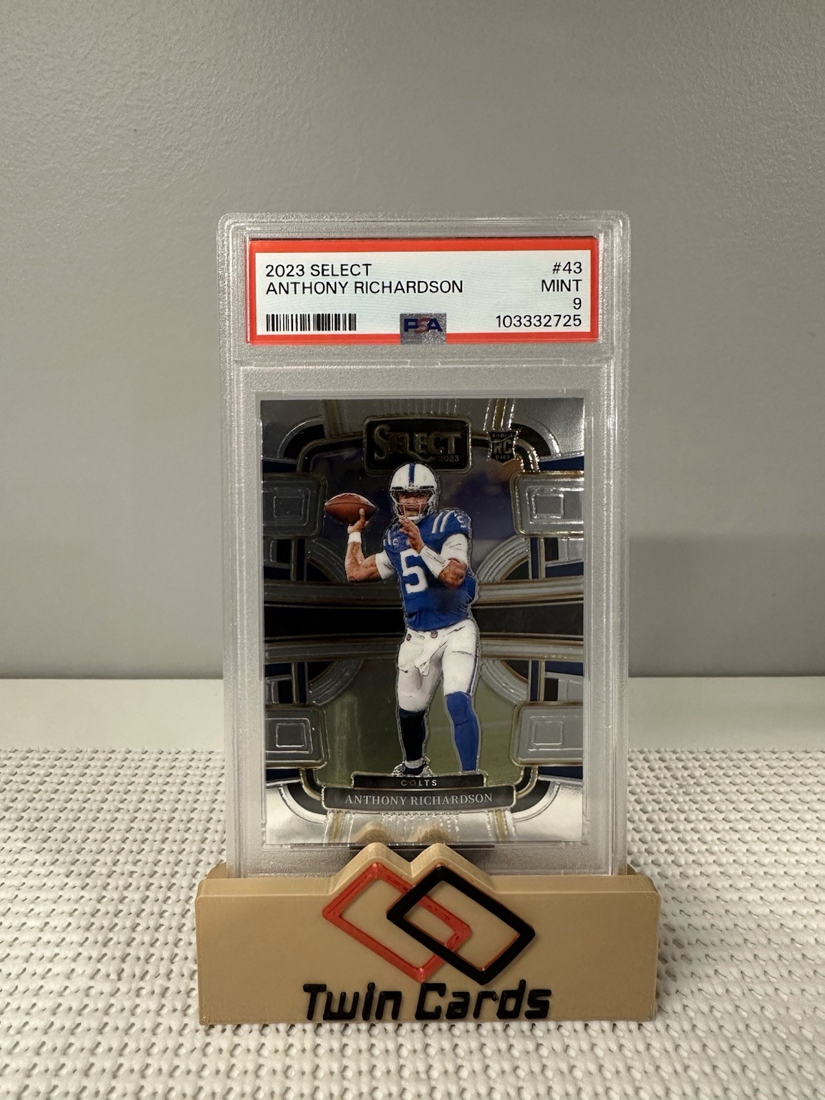 2023 Panini Select Rookie Concourse #43 RC Anthony Richardson PSA 9