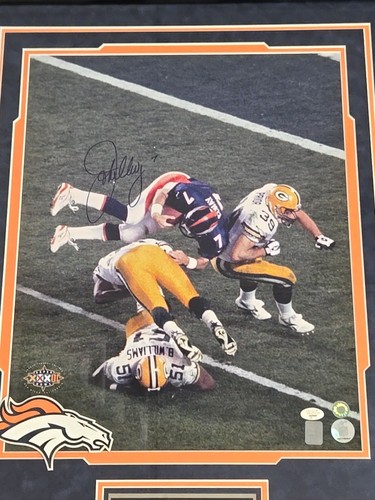John Elway Autographed Signed Denver Broncos 16x20 Photo FRAMED MATTED COA - 第 2/9 張圖片