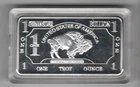 .999 FINE GERMAN SILVER 1 TROY OZ SILVER BAR UNITED STATES OF AMERICA BUFFALO
