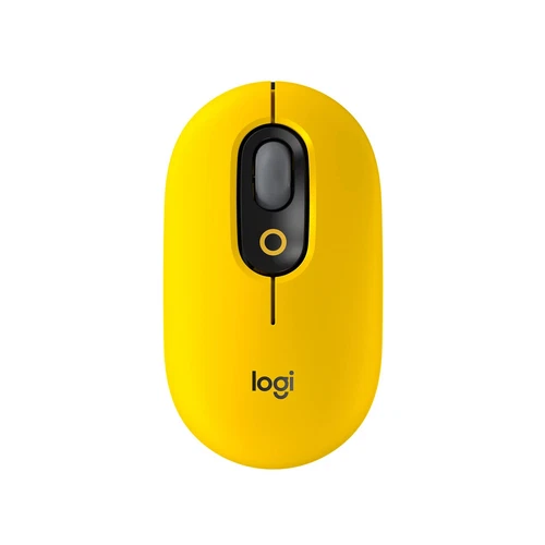 Logitech Pop Maus - Bluetooth, optischer Sensor, 4000 dpi, gelb