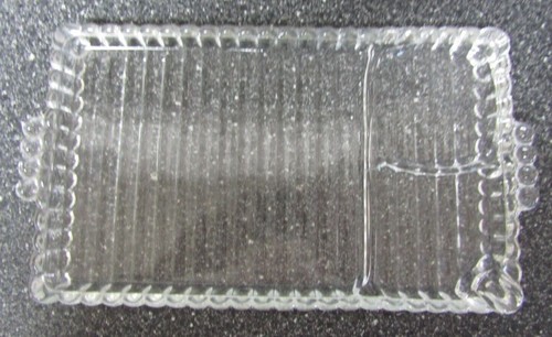 3 Hazel Atlas Glass Ball & Rib Sip Smoke Snack Set Luncheon Plates - NO CUPS - Picture 2 of 3