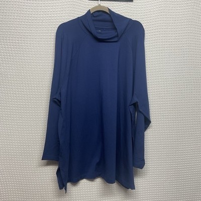 NWOT J. Jill Navy Blue Luxe Supima Everyday Turtleneck Tunic Women 4X India