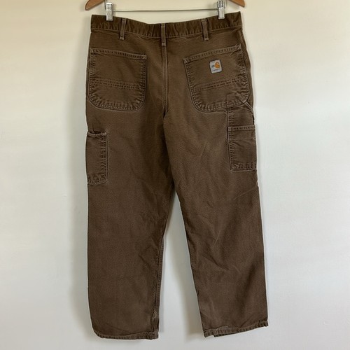 Pantaloni utility Carhartt Carpenter marrone - Foto 2 di 5