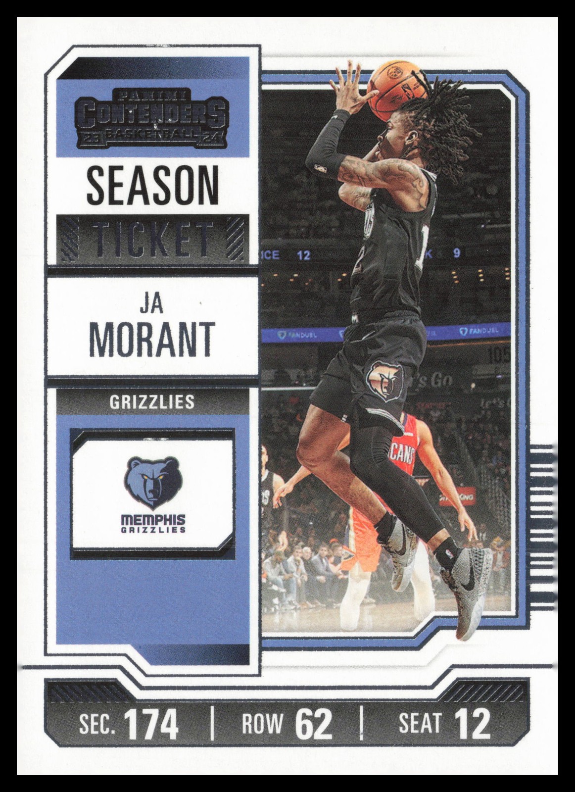 2023-24 Panini Contenders #74 Ja Morant Memphis Grizzlies Basketball Card