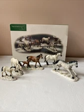 Dept 56 Village Accessory "Thoroughbreds" Set of 6 Horses #52747