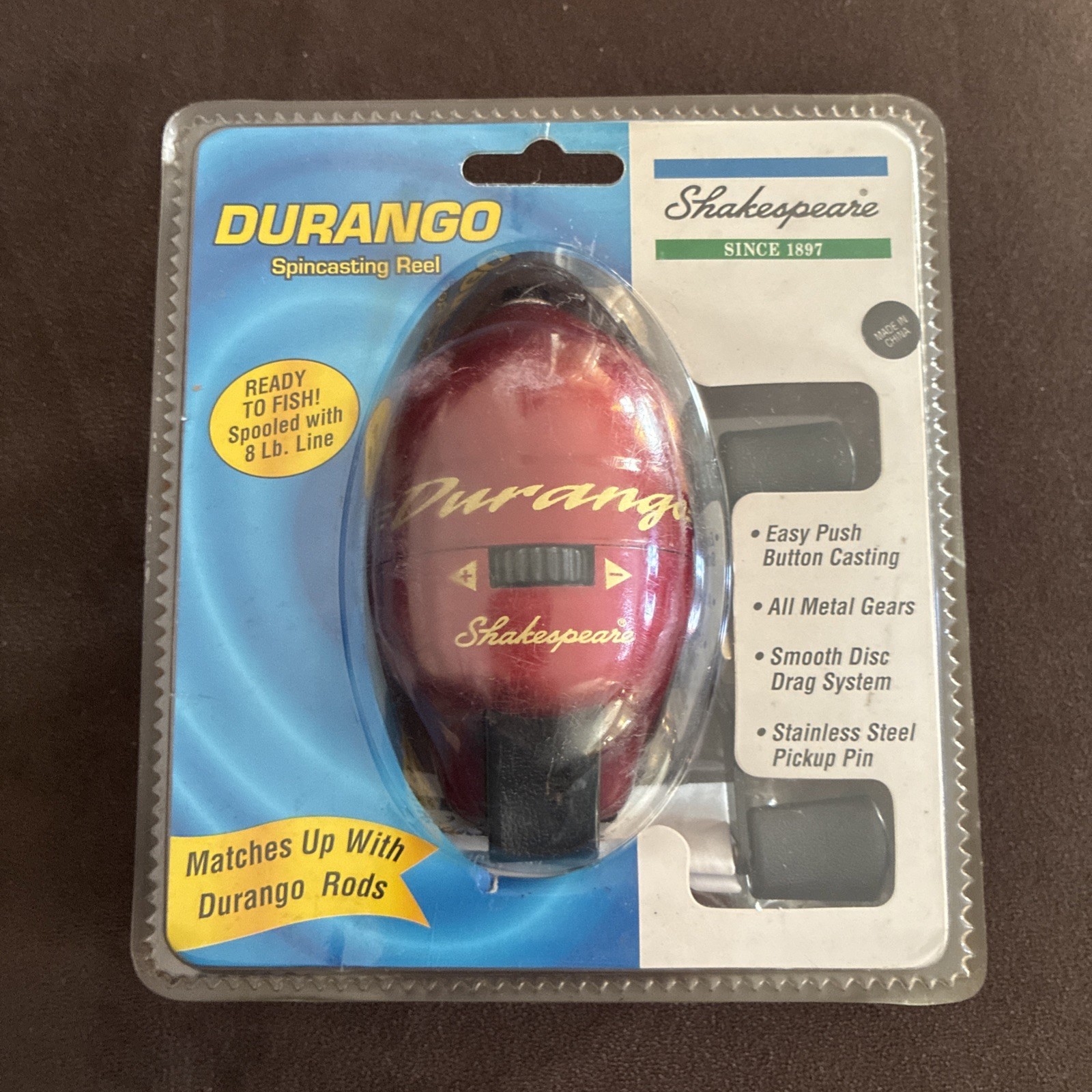 Shakespeare Durango SC15 Spincast Fishing Reel - Red - New