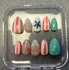Decorative Artificial Nails, Custom Starfish Beach Sea Design, Hand Decorated — photo 5
