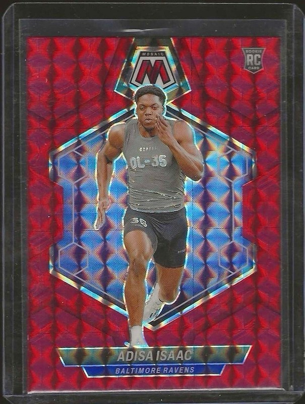 2024 Panini Mosaic - Rookies Adisa Isaac #374 Red Mosaic Prizm (RC)