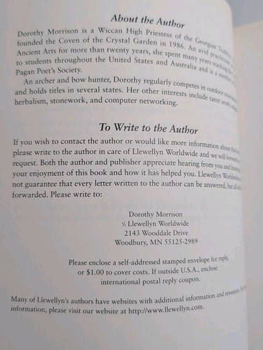 The Craft: A Witch's Book of Shadows Dorothy Morrison Spells Rituals Wiccan Book - Picture 8 of 13