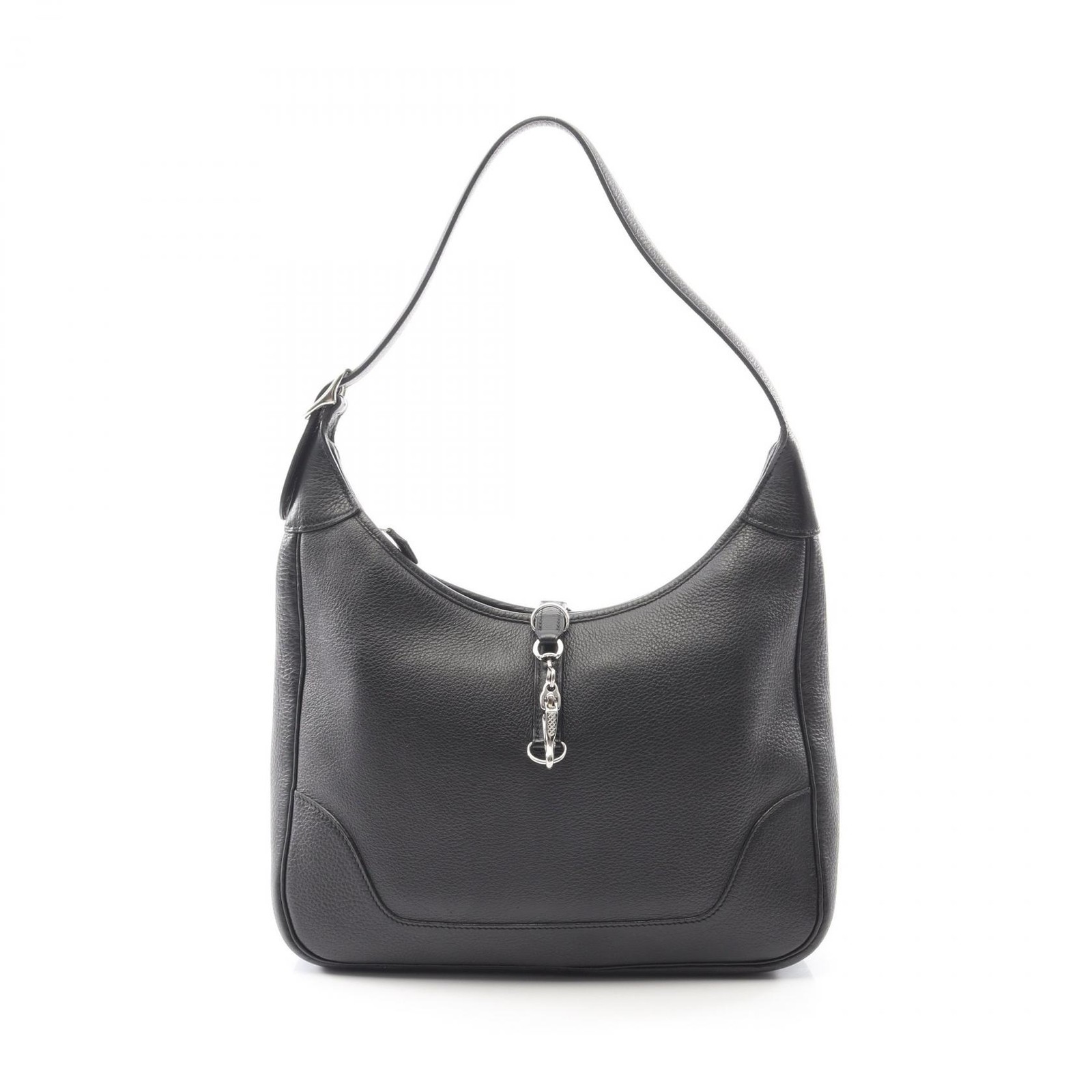 HERMES Trim 31 Shoulder Handbag B Evercolor leather Black SHW Used Women