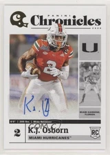 2020 Panini Chronicles Draft Picks Signatures KJ Osborn #12 Auto 7i2