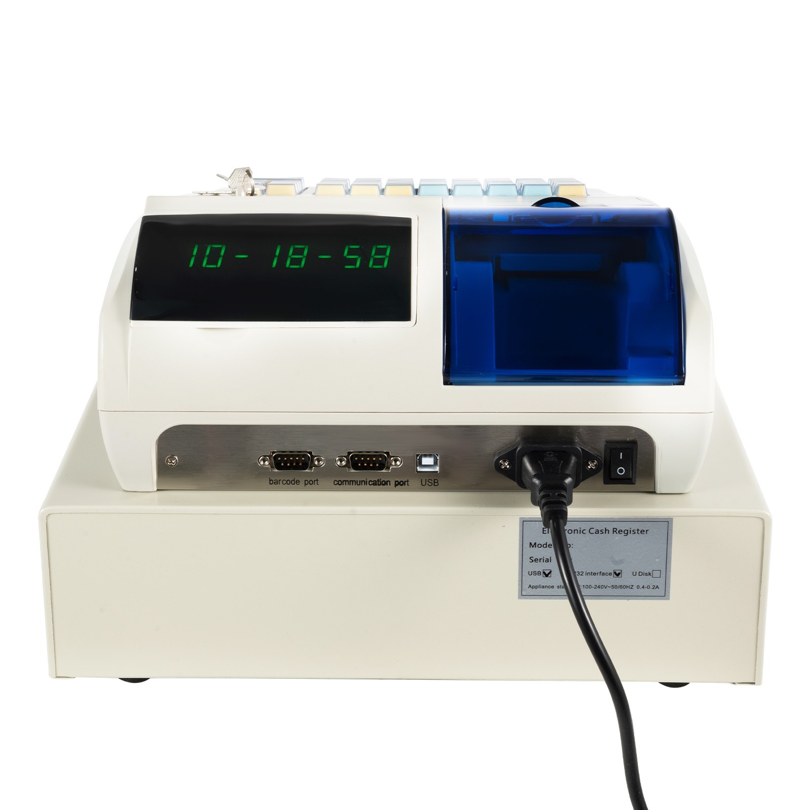 как выглядит New Electronic Cash Register 48 Keys Cash Management System With Thermal Printer фото