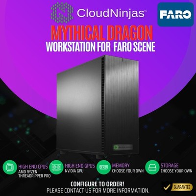 Cloud Ninjas Workstation Faro Scene AMD 9965WX NVIDIA RTX PRO 4000 BLK SFF M.2