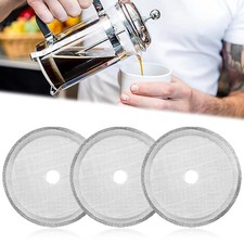 3pcs Cafetiere Filter Mesh French Press Filter Replacement Cafetiere Filter
