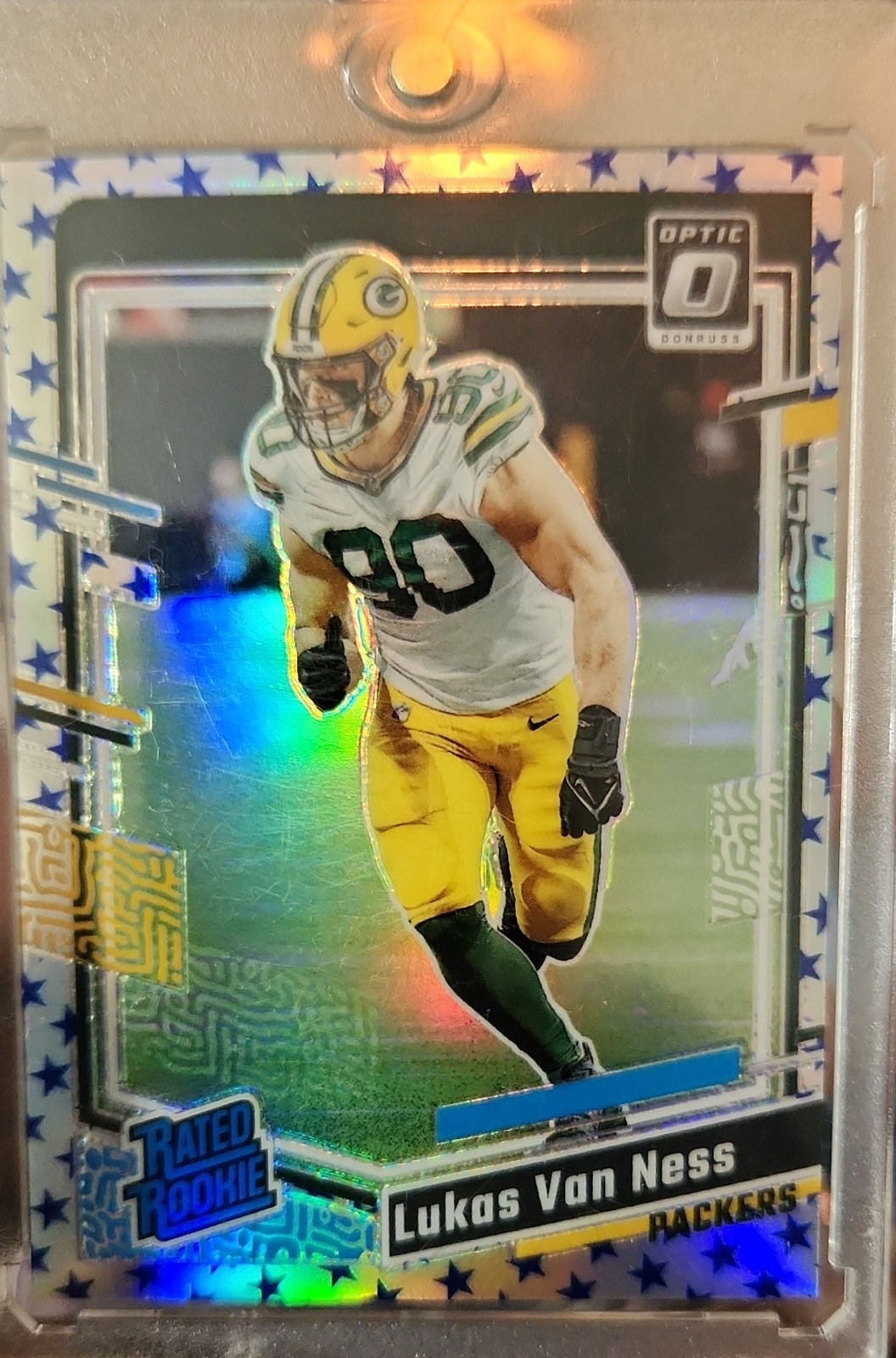 2023 Panini Donruss Optic - Rated Rookie Lukas Van Ness #240 Stars Prizm (RC)