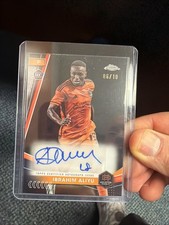 IBRAHIM ALIYU 2024 MLS Topps Chrome Black Auto # to /10 RC Rookie Houston Dynamo