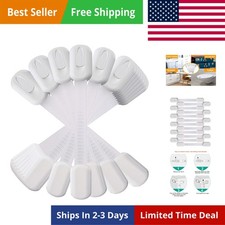 12 Pack Multi-Use Adhesive Straps Locks - Childproofing Baby Proofing Cabinet...