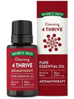 4 Thrive Essential Oil | 15 mL | Eucalyptus, Rosemary, Lemon | by Nature's Truth