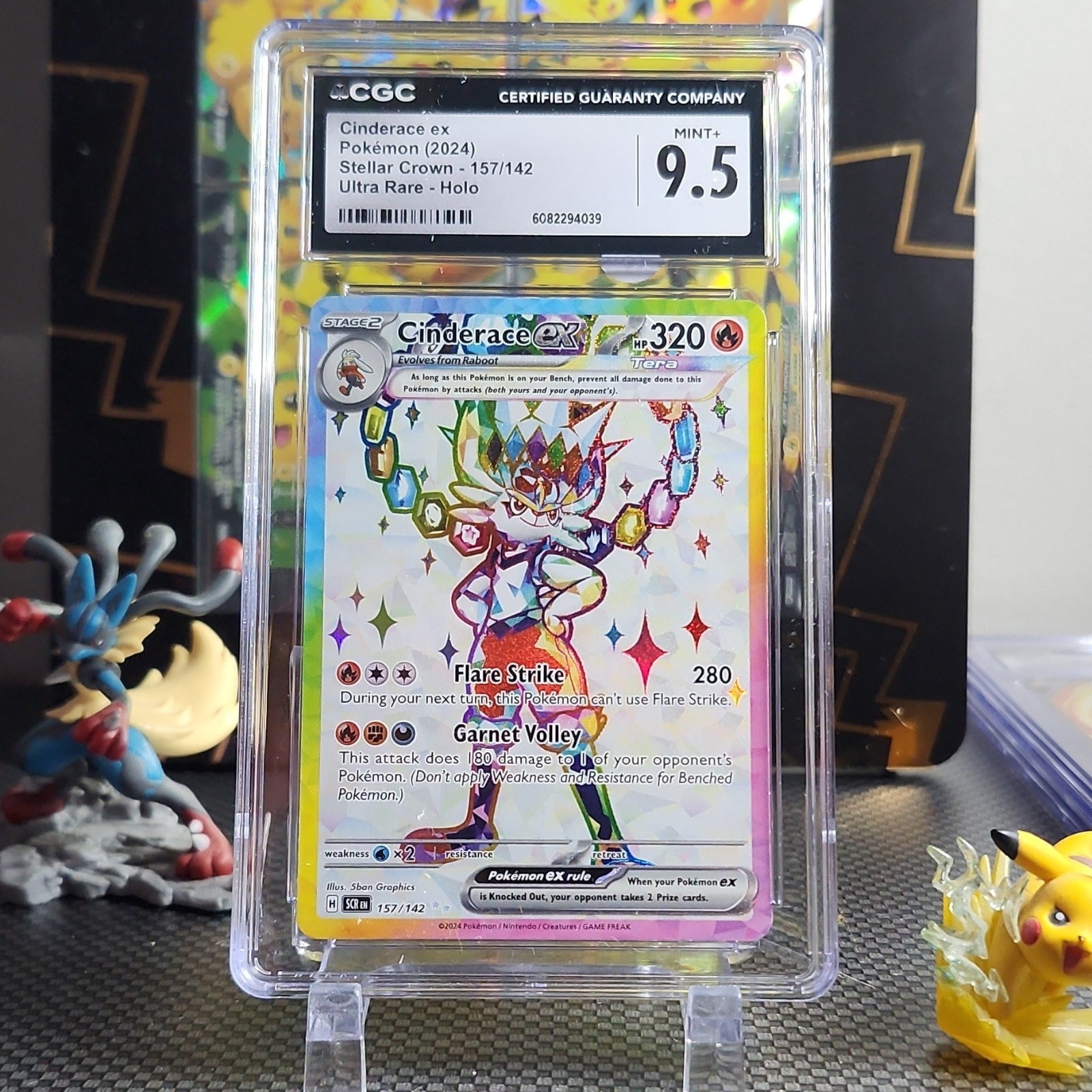 157 142 pokemon card Amazon.com: Pokemon - Cinderace ex 157/142 - Stellar Crown main image 0