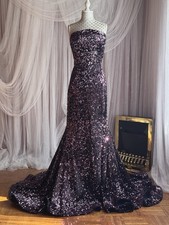 JOVANI Pailletten-Abendkleid in Lila Ballklei...
