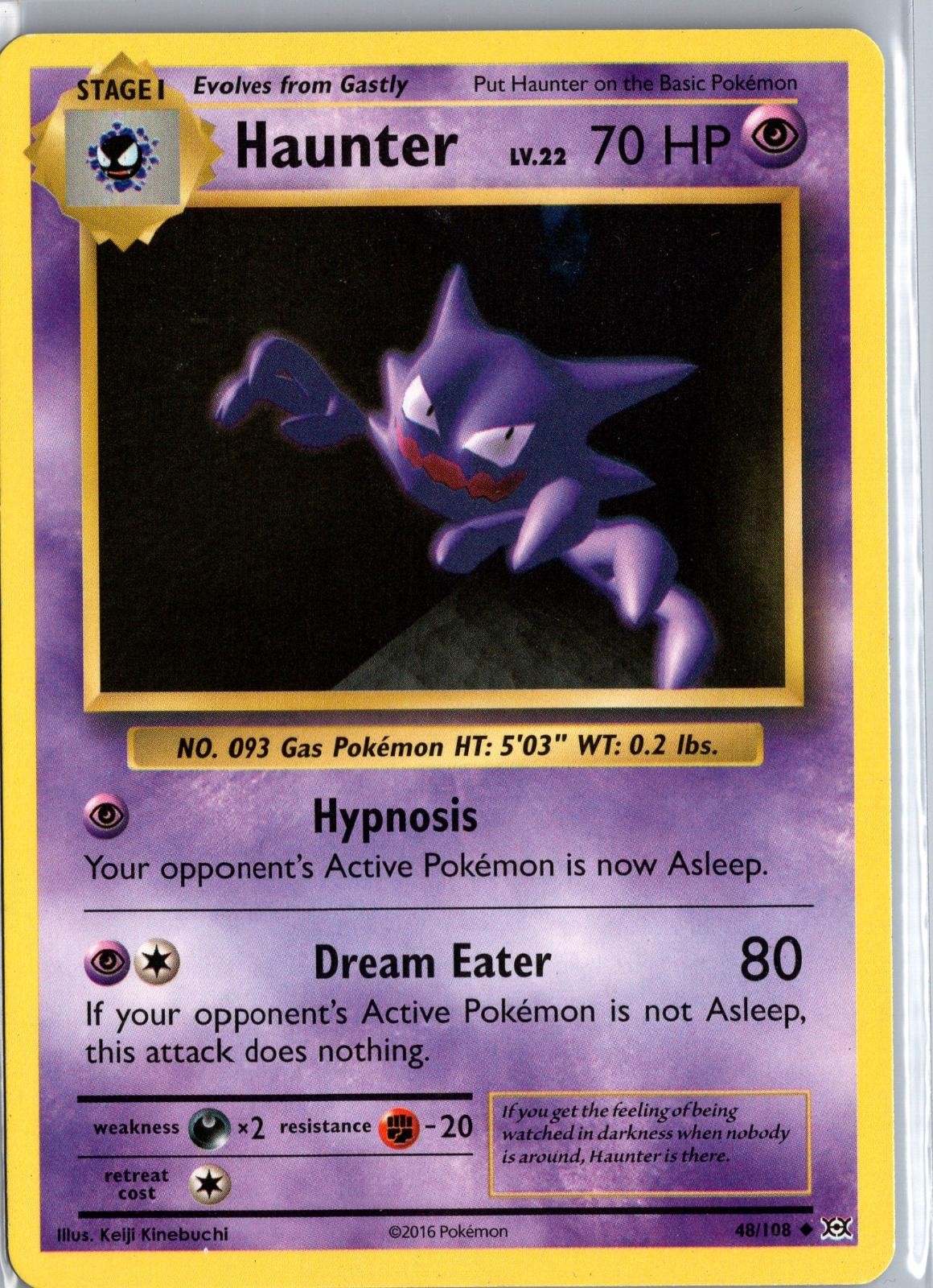 Haunter 48/108 Uncommon Evolutions Pokemon Lightly Played