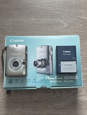 CANON PowerShot SD900 Digital ELPH Camera Silver With Box 1 Battery + More READ