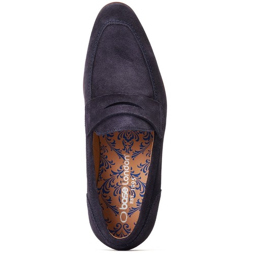 Base London Bruno Marine Leder Herren Klassische Slipper Schuhe - Bild 4 von 6