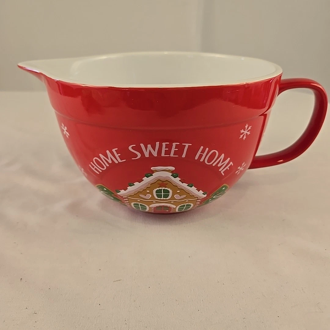 HOLIDAY TIME Home Sweet Home 2 Qt Stoneware Batter Bowl