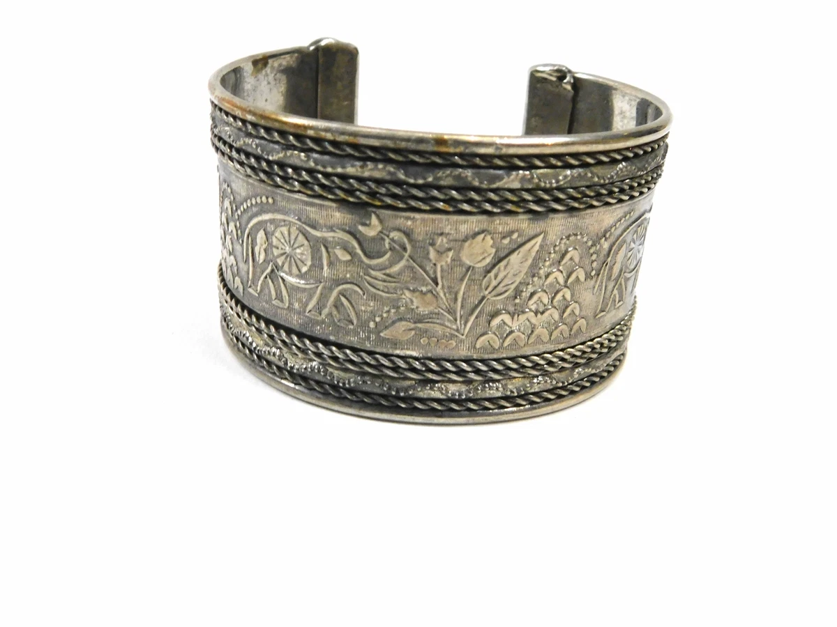 Vintage brass cuff bracelet made in India