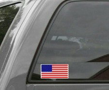 American Flag White Border Sticker Decal Vinyl USA U.S. Flag