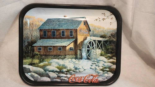 Vintage Coca-Cola Serving Tray Metallic Plate The Coca Cola Mill 2000  C
