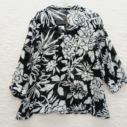 Blusa Talla XL Encubrimiento Ropa de Vacaciones Resort Transparente Blossomcore Ropa de Oficina Elegante - Imagen 2 de 19