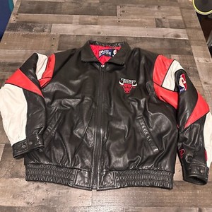 Vintage Chicago Bulls Leather Jacket for sale | eBay