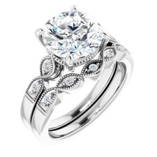 CUSTOM SETTING FOR 5.00 CARAT STARR MOISSNAITE IN 14K GOLD