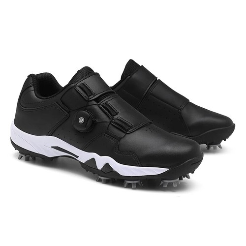 Men‘s Golf Shoes Spikes Golfing Shoes Comfortable Lightweight Outdoor Sneakers - Picture 4 of 26