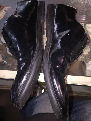 Yves Saint Laurent Rive Gauche Black Leather Men's Lace Up Size 41 - Picture 7 of 9
