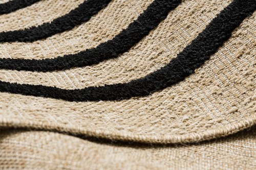 Modern structural sisal Designer Rug SPARK Geometric beige / black Best Quality - Picture 7 of 10