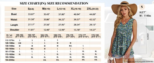 Women's Tank Tops 2025 Flowy Peplum Tops for Women Dressy Sleeveless V Neck Tops - Picture 5 of 43