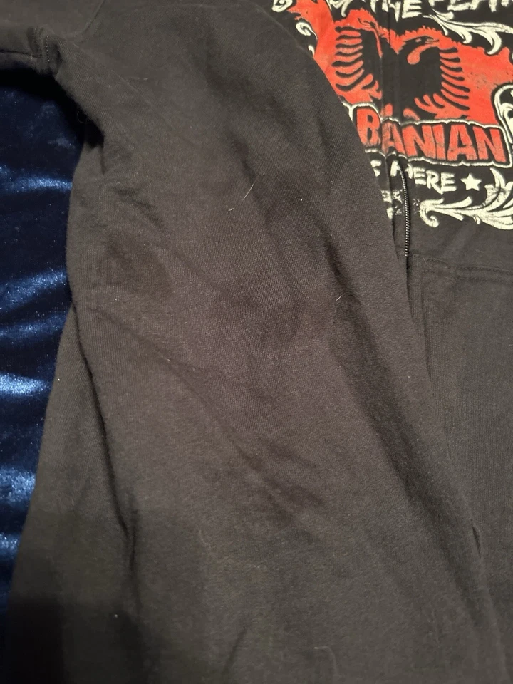 Jaqueta masculina vintage P&C com zíper GG preta manga comprida - Imagem 4 de 4