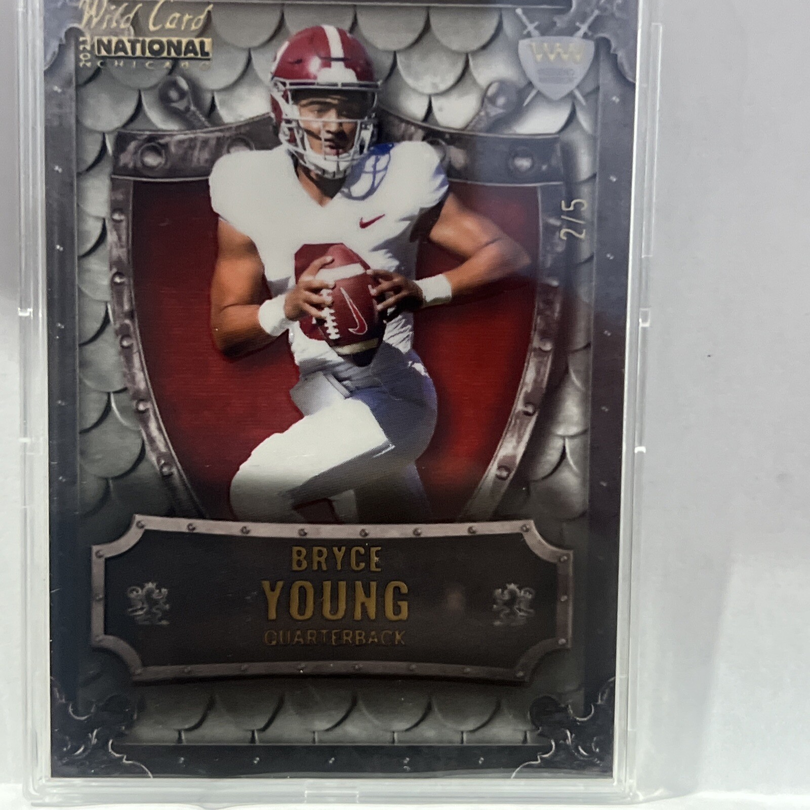 Bryce Young Wild Card National Matte White Weekend Warrior #WWN5 Base