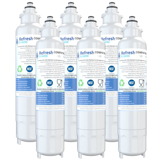 Refresh Replacement Water Filter Fits LG LSXS26366S Refrigerators (6