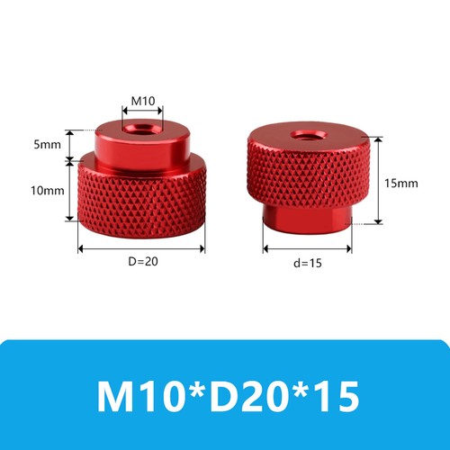 Rändelmutter M3 M4 M5 M6 M8 M10 Durchgangsloch Aluminium hohe Form Raendelmutter - Bild 17 von 20